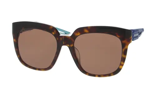 Balenciaga Acetate Irregular Shape Sunglasses Unisex Brown