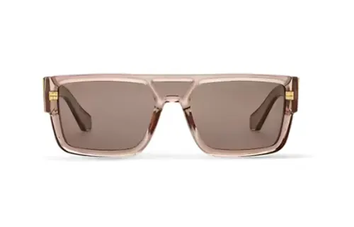 LOUIS VUITTON Injection Molded Acetate Irregular Shape Sunglasses Unisex Pink