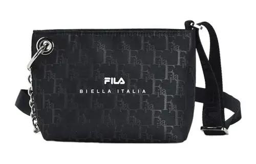FILA Fabric Handbag, Shoulder Bag, Crossbody Bag Women's Black
