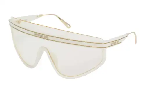 DIOR Irregular Shape Sunglasses Unisex White