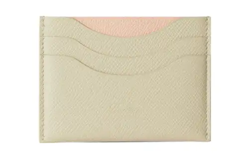 Loro Piana Calfskin Card Holder Women's Beige & Pink