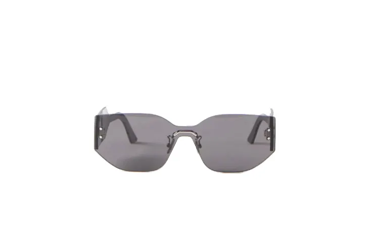 DIOR Metal Oval Sunglasses Women's Gray