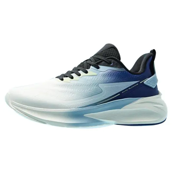 ANTA Running Shoes Men Low-Top Ivory White/Dusty Blue/Signal Blue/Basic Black