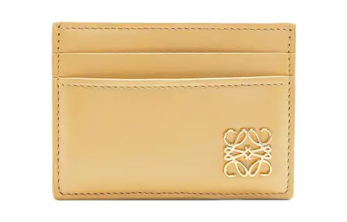 LOEWE Cow Leather Card Holder Women's Deep Butter