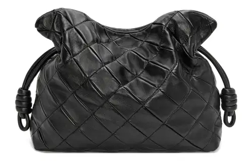 LOEWE Flamenco Nappa Sheepskin Clutch Women's Black