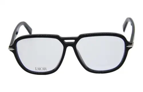 DIOR Irregular Shape Eyeglass Frames Unisex Black