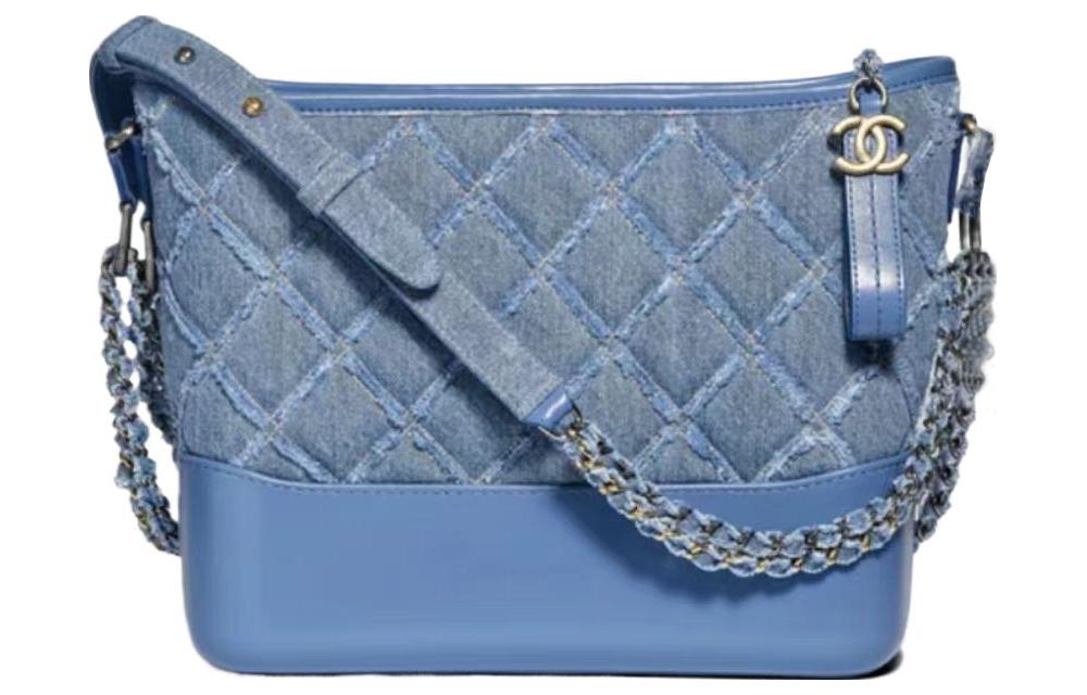 CHANEL Gabrielle Denim Hobo Bag, Handbag, Shoulder Bag, Crossbody Bag Small Women's Dark Denim Blue