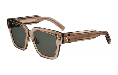 DIOR Square Sunglasses Men's Brown
