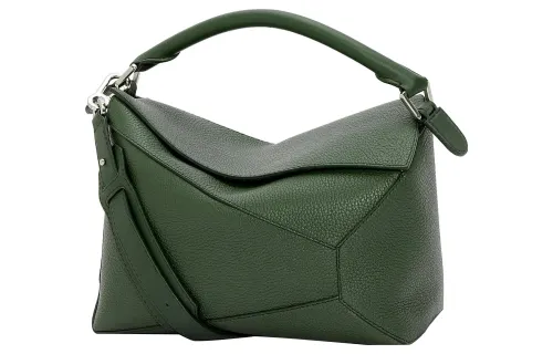 LOEWE Puzzle Grained Calfskin Handbag, Shoulder Bag, Crossbody Bag Men's Hydrangea Green