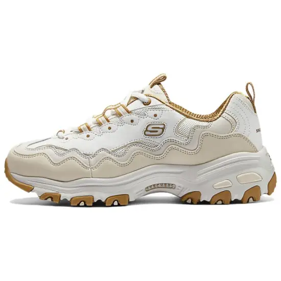 Skechers D'Lites 1.0 Casual Shoes Women's Low-Top White Beige