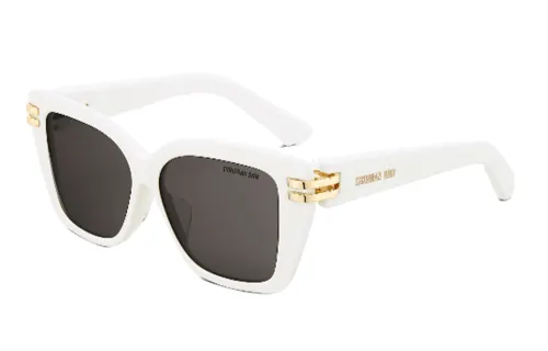 DIOR Irregular Shape Sunglasses Women's White