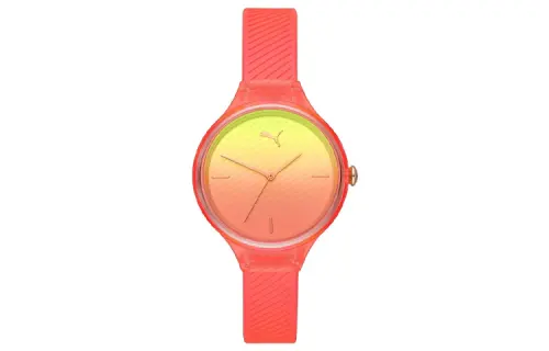 PUMA Wrist Watches Quartz Movement Rubber Strap 36mm Orange Watch Dial Women's Watch 30m Water Resistant