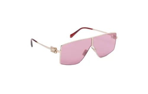 MIU MIU Metal Irregular Shape Sunglasses Women's Silver