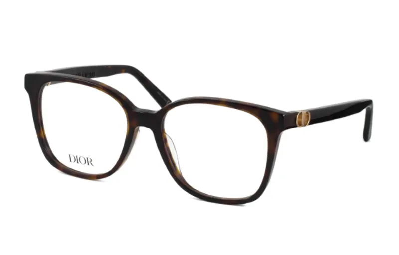 DIOR Irregular Shape Eyeglass Frames Women's Tortoiseshell