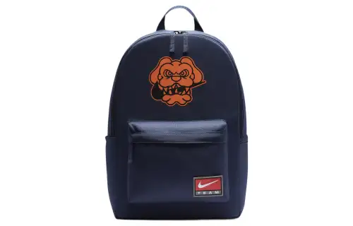 Nike Polyester Backpack Regular Men's Midnight Marine Blue & Black