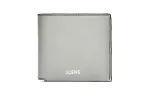 LOEWE Shiny Nappa Cow Leather Wallet Men's Pearl Gray & Dark Gray