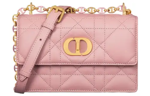 DIOR Sheepskin Crossbody Bag, Shoulder Bag Women's Vintage Pink