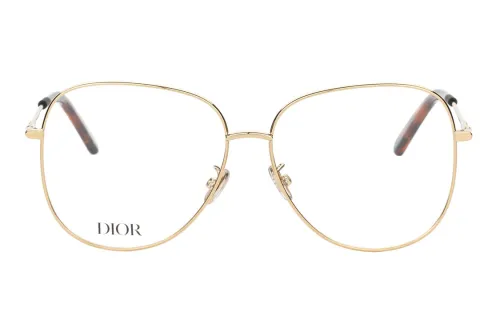 DIOR Stainless Steel Irregular Shape Eyeglass Frames Women's Gold