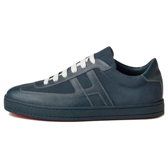 HERMES Boomerang Skateboard Shoes Men Low-Top Blue