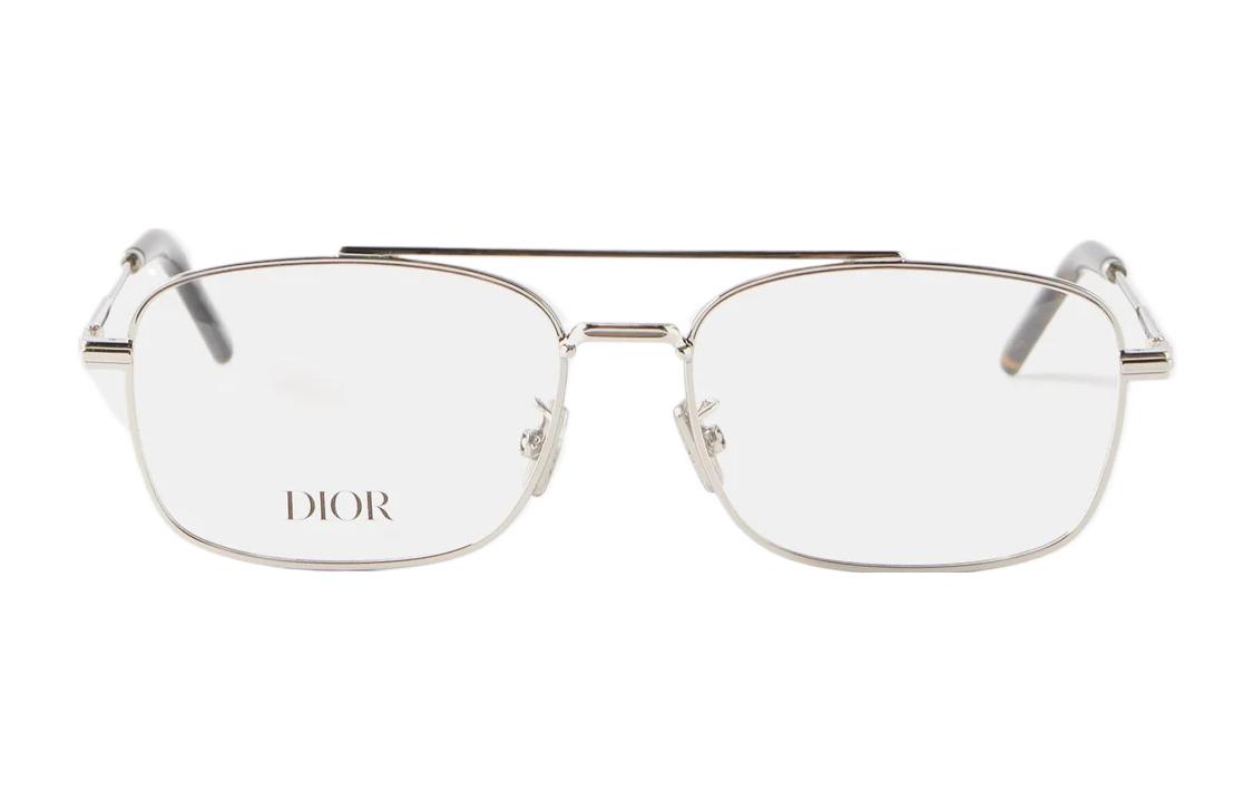 DIOR Dior Logo Design Metal Aviator Optical Frame Men's Silver