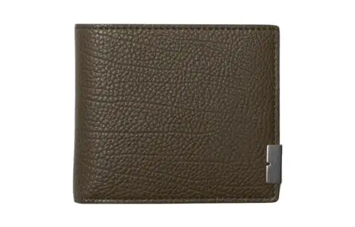 Burberry Grain Leather Wallet Men's Military