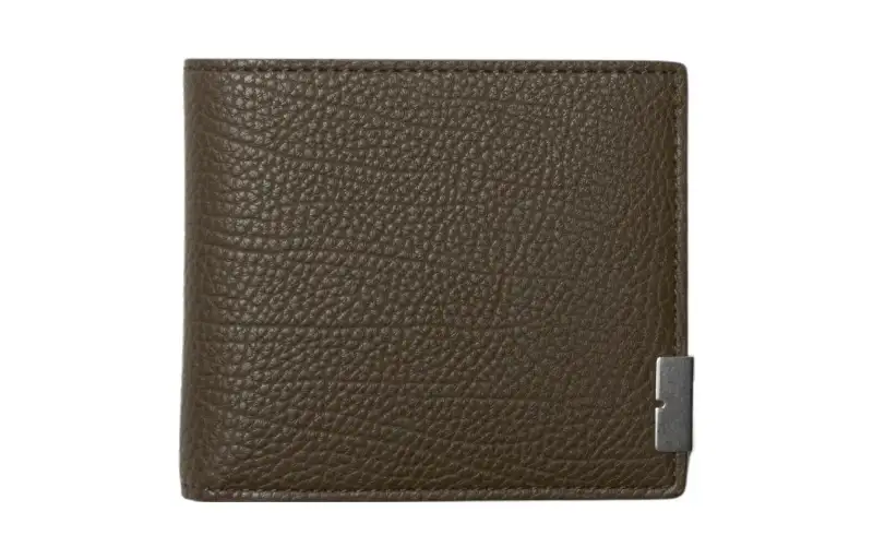 Burberry Grain Leather Wallet Men's Military