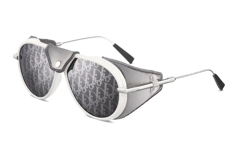 DIOR Irregular Shape Sunglasses Men's Silver