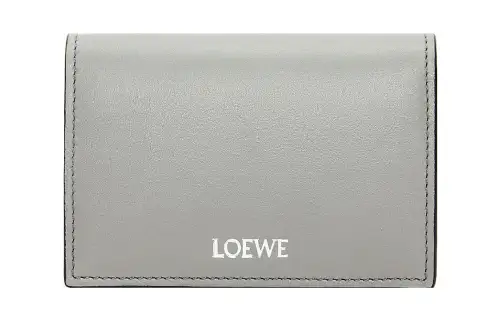 LOEWE Cow Leather Card Holder Men's Pearl Gray & Dark Gray