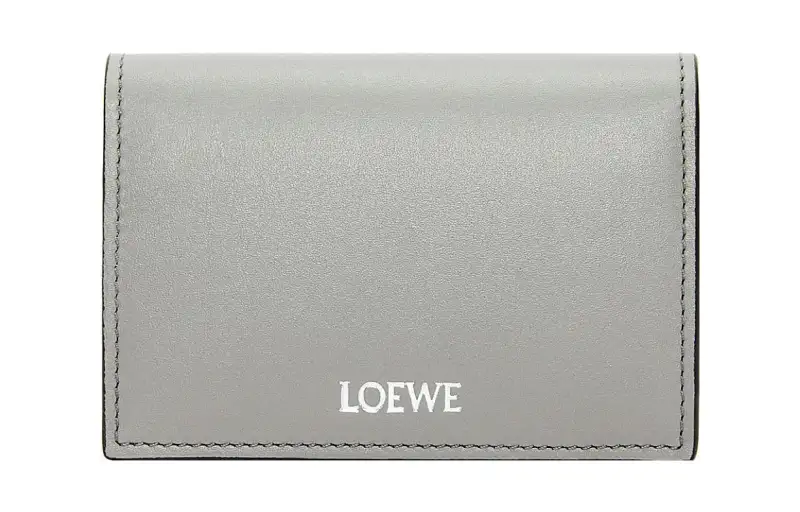 LOEWE Cow Leather Card Holder Men's Pearl Gray & Dark Gray
