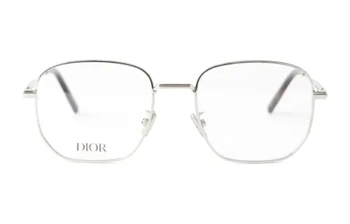 DIOR Metal Carapax Et Plastrum Testudinis Acetate Irregular Shape Eyeglass Frames Men's Silver