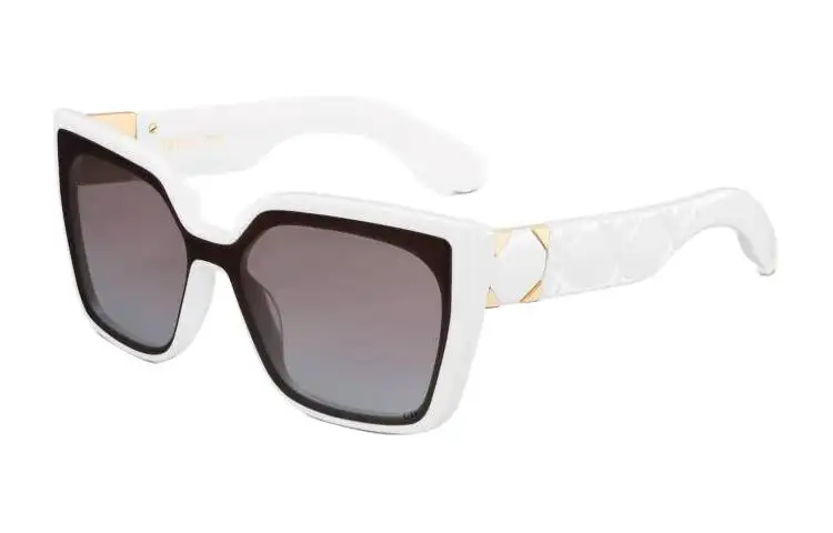 DIOR Irregular Shape Sunglasses Women's White
