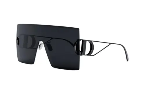 DIOR Metal Irregular Shape Sunglasses Unisex Black