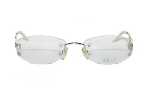 DIOR Metal Oval Eyeglass Frames Women's Gold