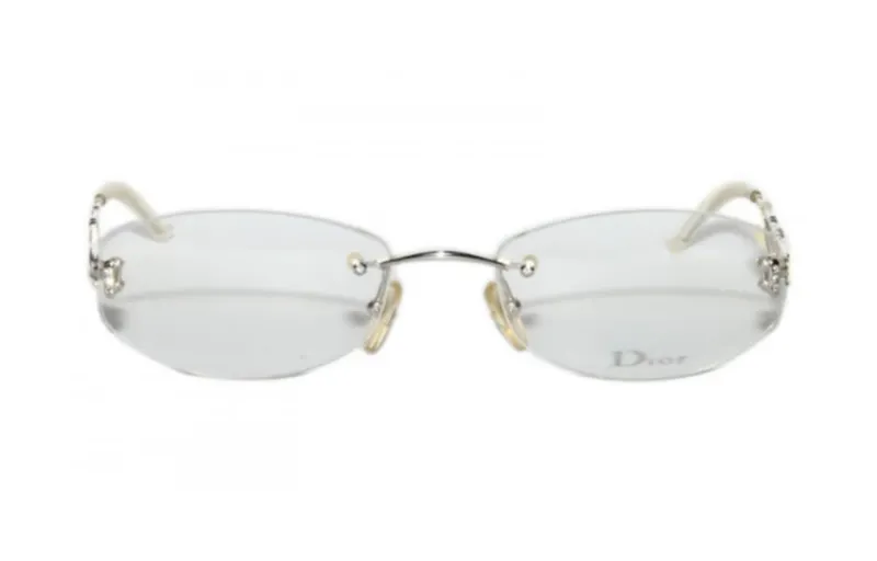 DIOR Metal Oval Eyeglass Frames Women's Gold