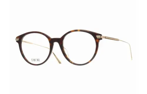 DIOR Round Eyeglass Frames Women's Tortoiseshell