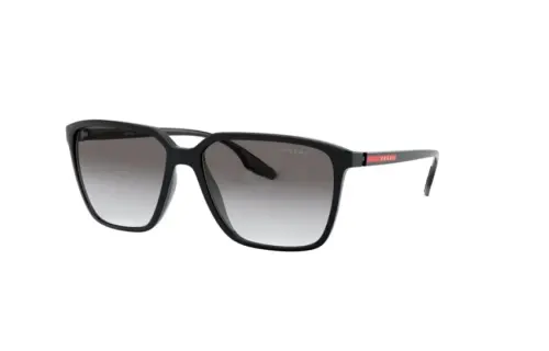 PRADA Plastic Rectangular Sunglasses Men's Black
