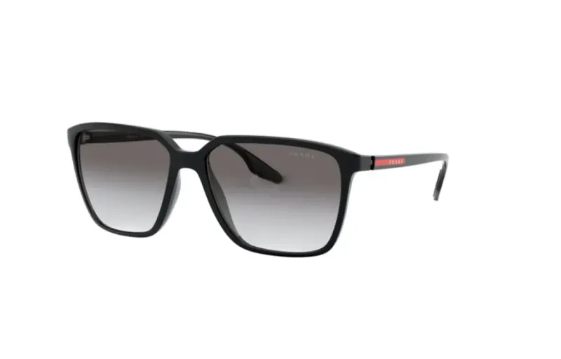 PRADA Plastic Rectangular Sunglasses Men's Black