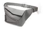 LOEWE Puzzle Classic Cow Leather Fanny Pack Mini Men's Asphalt Gray