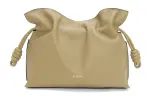 LOEWE Flamenco Nappa Cow Leather One Shoulder Crossbody Clutch Women's Clay Green
