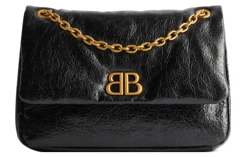 Balenciaga Fine Grained Cow Leather Handbag, Shoulder Bag Mini Women's Black