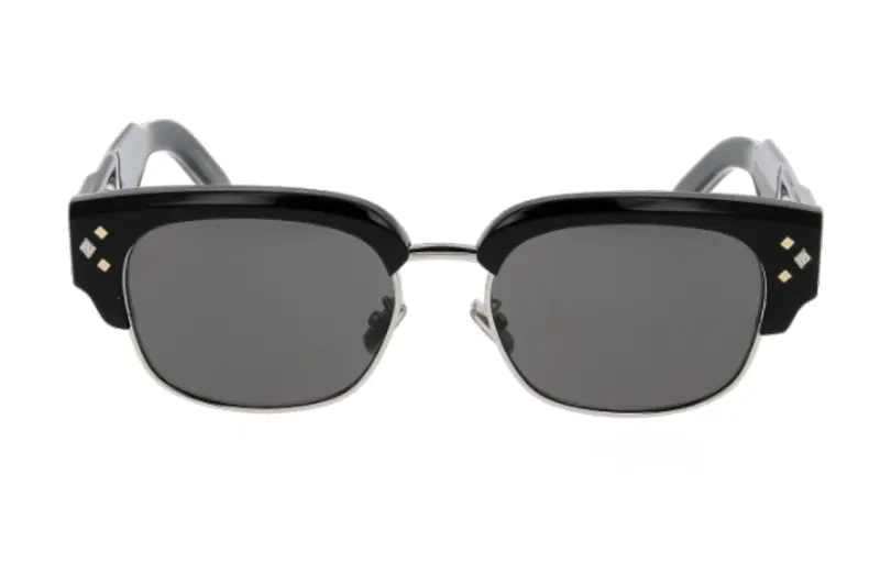 DIOR Acetate Irregular Shape Sunglasses Men's Black