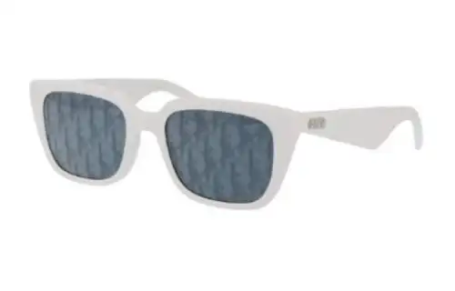 DIOR Square Sunglasses Men's White