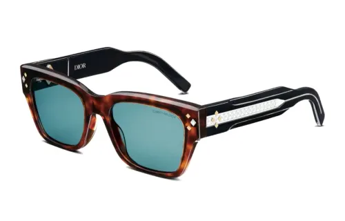 DIOR Irregular Shape Sunglasses Unisex Tortoiseshell