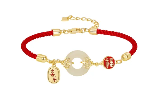 MCK Bracelets Pale Greenish White Jade Women's