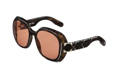 DIOR Acetate Irregular Shape Sunglasses Women's Tortoiseshell