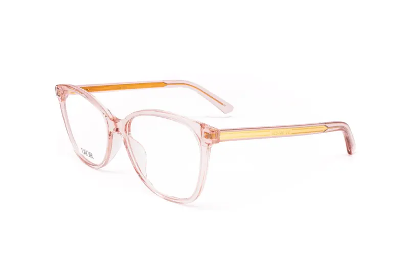 DIOR Acetate Irregular Shape Eyeglass Frames Women's Pink