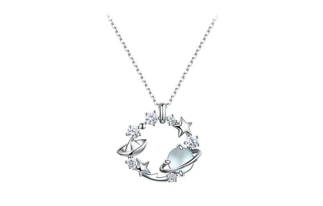 FANCI 925 Sterling Silver Synthetic Cubic Zirconia Necklaces Women's