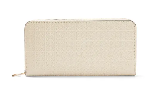 LOEWE Silk, Cow Leather Wallet Women's Light Oat