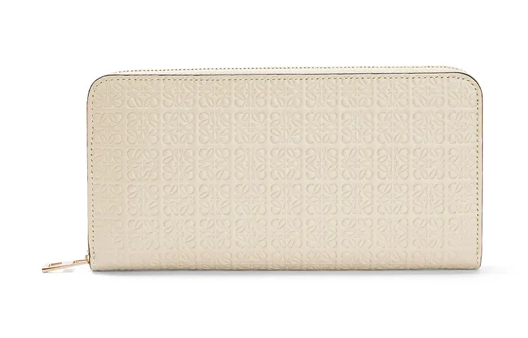 LOEWE Silk, Cow Leather Wallet Women's Light Oat