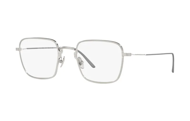 PRADA Titanium Square Eyeglass Frames Women's Silver